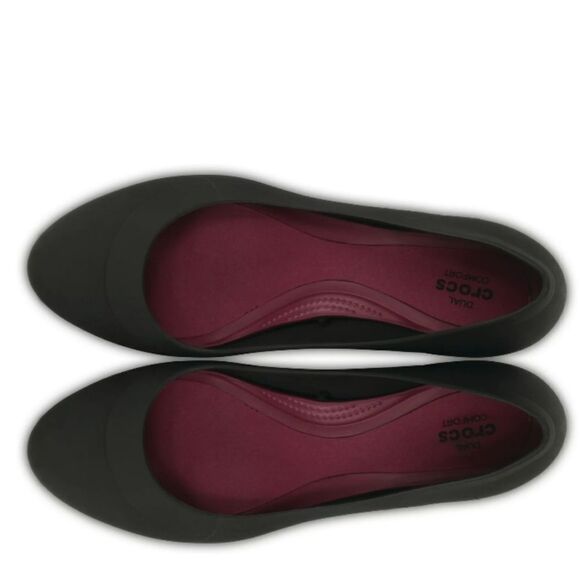 CROCS WOMEN'S LINA WEDGE ROUND TOE SLIP-ON SHOES - Picture 5 of 16